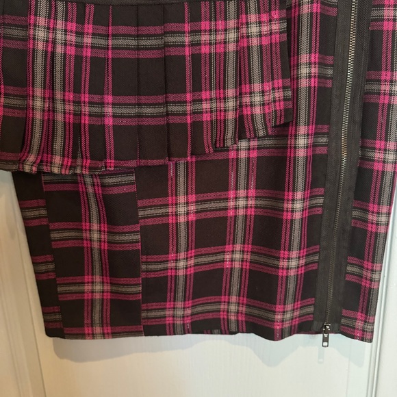 VTG Lip Service Plaid Skirt Sz M (?) Mall Goth Scene Emo Punk Pleated Grommet - Picture 4 of 16